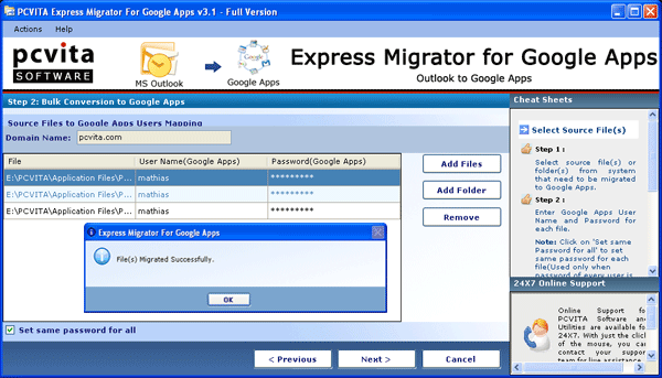 Google Apps Migration for Outlook 2003 3.1